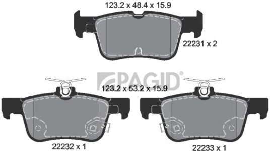 PAGID T2476N Bremseklosser PAGID T2476N Bremseklosser