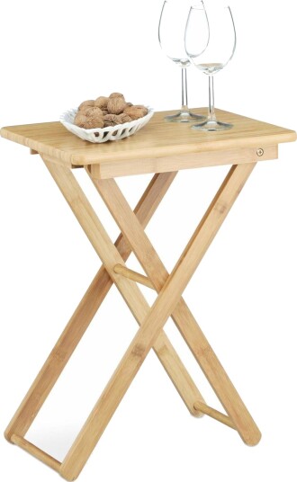 Sidebord i bambus sammenleggbart