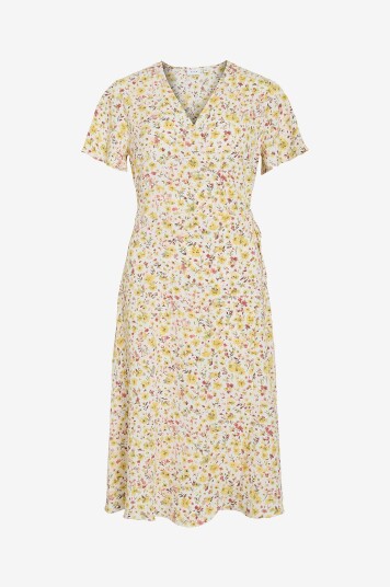 Vila Omslagskjole viLovie S/S Wrap Midi Dress Orange