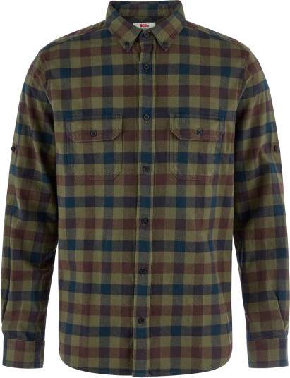 Fjellreven Men"s Skog Relaxed Shirt Laurel Green/Dark Navy XXL