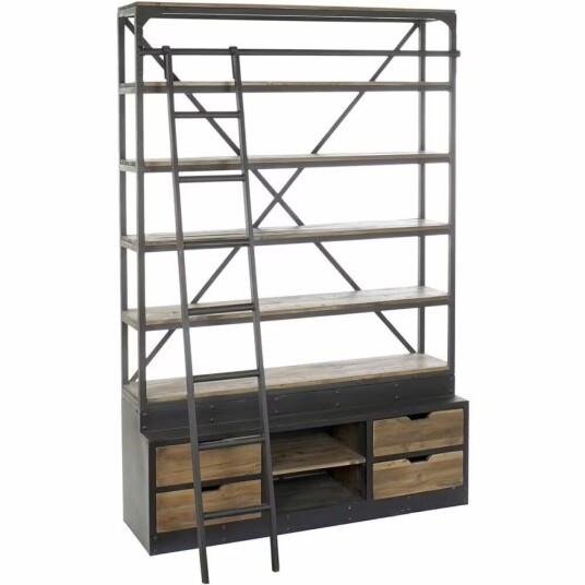 Bokhandler DKD Home Decor Metall Aluminium Furutre 160 x 45 x 243 cm