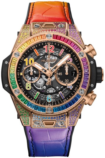 Hublot Herreklokke 441.OX.1118.LR.0999 Big Bang 42mm Grå/Gummi Ø42 Hublot Herreklokke 441.OX.1118.LR.0999 Big Bang 42mm Grå/Gummi Ø42