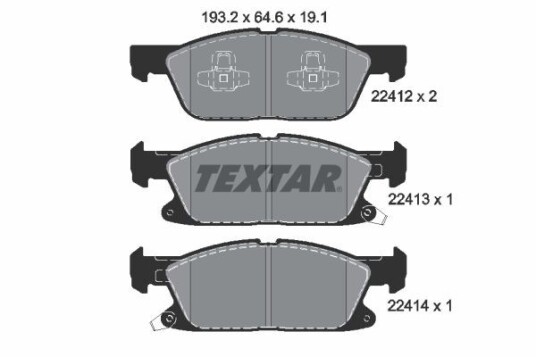 Bremseklosser TEXTAR 2241201 Bremseklosser TEXTAR 2241201