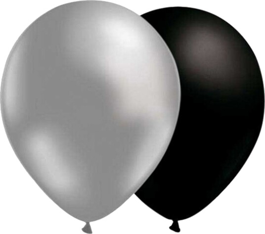 Ballongkungen Ballongkombo Sølv-Sort 10-pakning 2007-10P