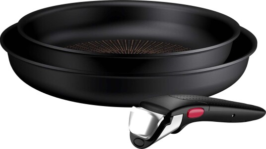 Tefal Ingenio Excellence Fusion stekepannesett Svart 3 deler Tefal Ingenio Excellence Fusion stekepannesett Svart 3 deler