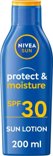 Nivea Solkrem Protect & Moisture Lotion SPF 30 for Voksne 200 ml Nivea Solkrem Protect & Moisture Lotion SPF 30 for Voksne 200 ml