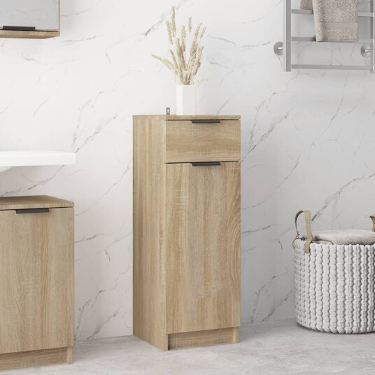 vidaXL Baderomsskap sonoma eik 32x34x90 cm konstruert tre vidaXL Baderomsskap sonoma eik 32x34x90 cm konstruert tre