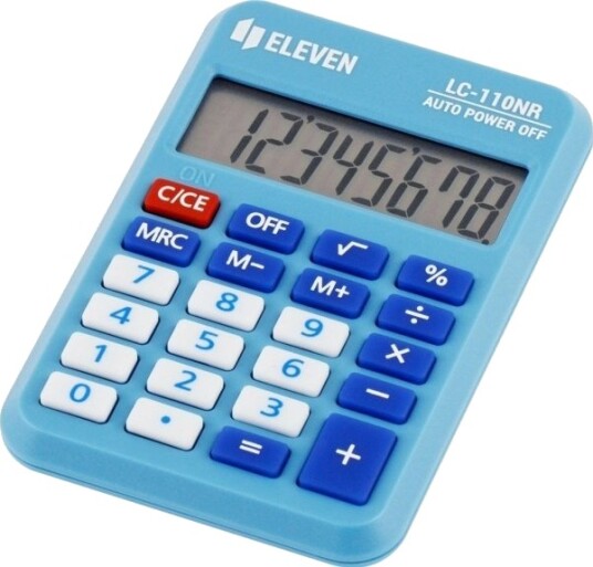 Eleven LC-110NR-BL Blå Lomme 8 Siffer Eleven LC-110NR-BL Blå Lomme 8 Siffer