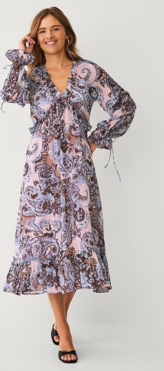 Mango Kjole Dress Ramona Blå