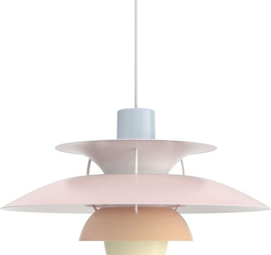 Louis Poulsen PH 5 Pendel Pastels Blue/Rose/Peach Louis Poulsen PH 5 Pendel Pastels Blue/Rose/Peach