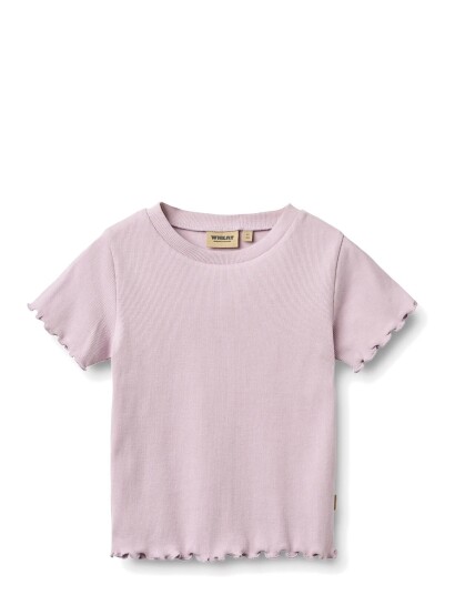 Wheat Rib T Shirt S/S Alicia Purple 110