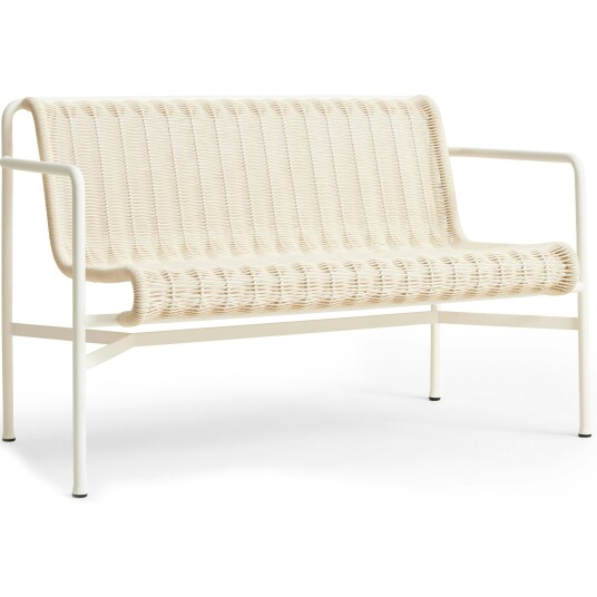 Hay Palissade Cord Spisebordsbenk Med Armlener Cream White Hay Palissade Cord Spisebordsbenk Med Armlener Cream White