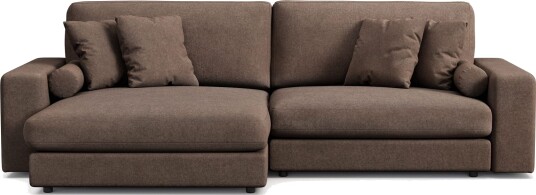 Arken Lyx 4 seter Vendbar L formet Dyp Divansofa i stoff Brun Arken Lyx 4 seter Vendbar L formet Dyp Divansofa i stoff Brun