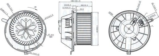 Elektromotor, kupévifte MAGNETI MARELLI 069412229010