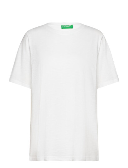 United Colors of Benetton Short Sleeves T-Shirt - White - XS