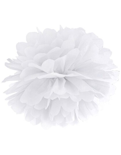 Hvit Pom Pom 25 cm