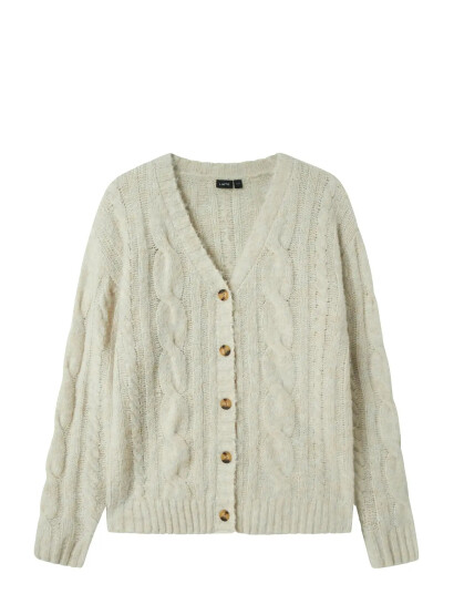 LMTD Nlfnaible Ls Knit Cardigan Beige 146 152 LMTD Nlfnaible Ls Knit Cardigan Beige 146 152
