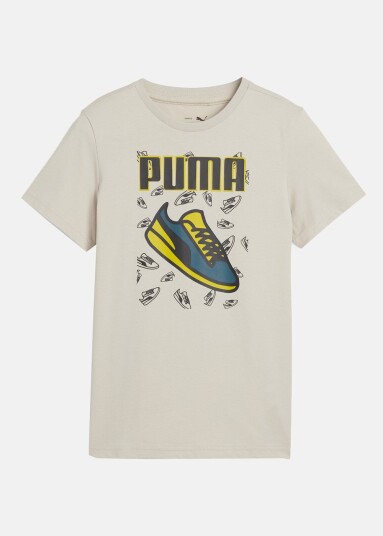 Puma Ess+ Logo Lab Graphic Tee Iii Desert Dust 164 T-Shirts Puma Ess+ Logo Lab Graphic Tee Iii Desert Dust 164 T-Shirts