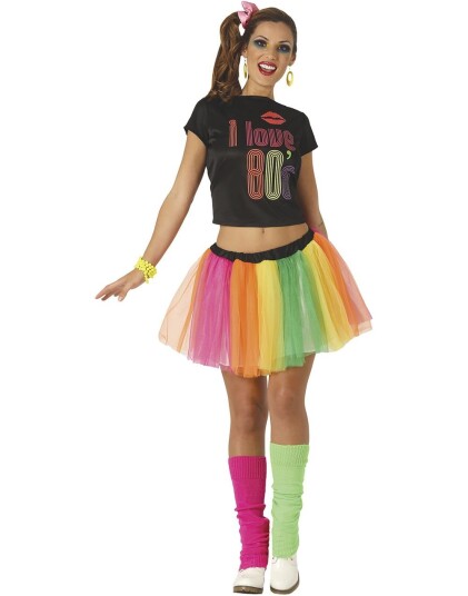 I Love 80s Kostyme til Dame L