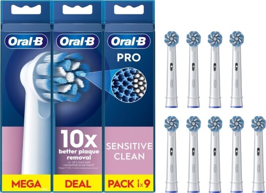 Oral B Pro Sensitive Clean & Care tannbørstehode 018807 9 pakning Oral B Pro Sensitive Clean & Care tannbørstehode 018807 9 pakning