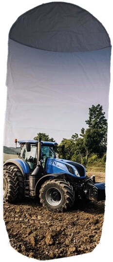 Home-tex Børnesovepose Med blå traktor 70x140 cm vannavstøtende
