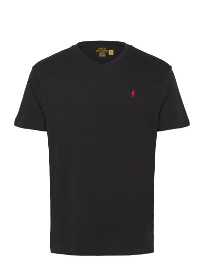 Polo Ralph Lauren Classic Fit Jersey V Neck T Shirt Black XS