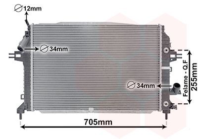 Radiator VAN WEZEL 37002460