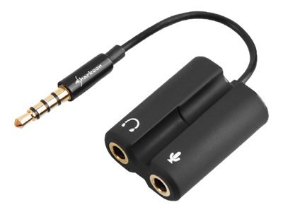 Sharkoon 4-Pin Audioadapter Hann til 3.5mm Stereo Minijack Hunn