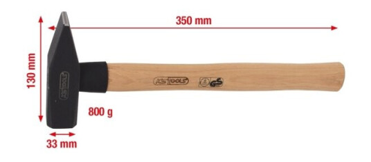 Ks Tools 142.1380, Klinkehammer, Stål, Tre, 35 Cm, 920 G, 800 G