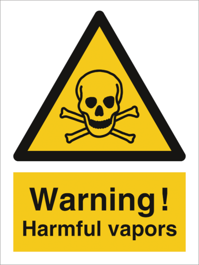 Jo Safety Warning Harmful vapors Plast 200 x 150 mm