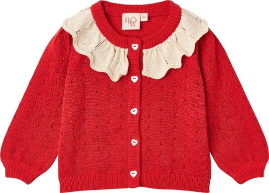 Flöss Cardigan Strikk/Hullmønster Dora Poppy Løs inn Glitt Flöss 6 år (116) Cardigan Beige Hvit Rød Flöss Cardigan Strikk/Hullmønster Dora Poppy Løs inn Glitt Flöss 6 år (116) Cardigan Beige Hvit Rød