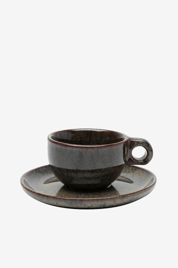 Serax Cappuccinokopp + underkop av Sergio Herman 4 pakning Grå
