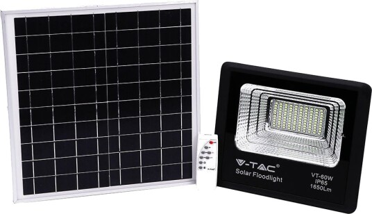 V Tac 20W Led Projektør Med Solbatteri V Tac 20W Led Projektør Med Solbatteri