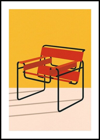 Wassily Chair Marcel Breuer Poster Plakat / 40x50cm