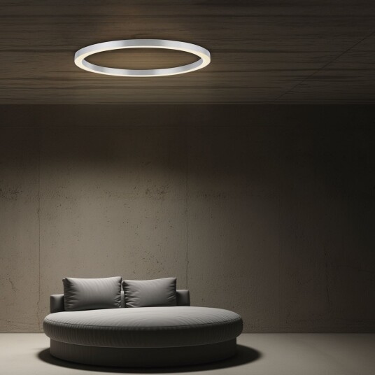 Taklampe PURE PURE Lines Round dimmbar Grå Stue Metall Moderne 3.9 Grå
