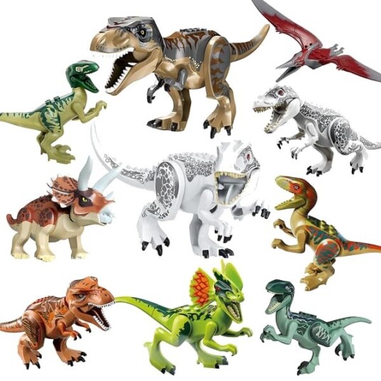 10 Stk. Dinosaurleker for Barn Dinosaurspillleker Modellsett Dinosaur Byggeklosser Lekefigurer Spillsett for Gutter Jenter 3+ År 10 Stk. Dinosaurleker for Barn Dinosaurspillleker Modellsett Dinosaur Byggeklosser Lekefigurer Spillsett for Gutter Jenter 3+ År