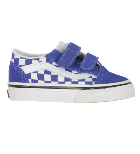 Vans Sko Old Skool V Teori Blå/Hvit Rutet 225 Sko