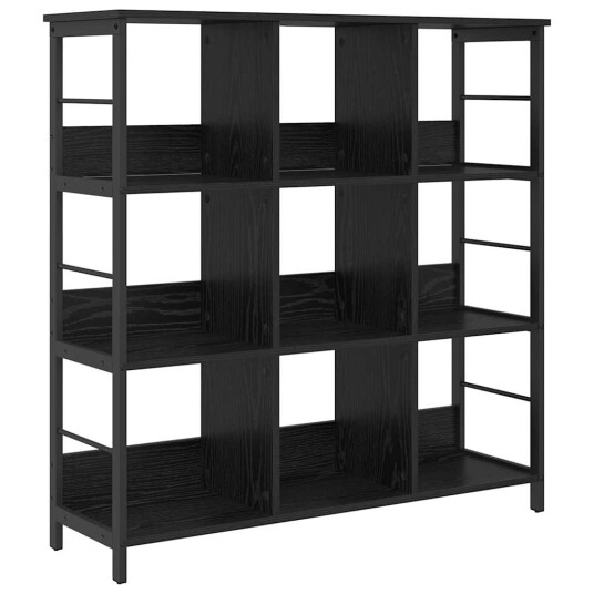  Bokhylle Svart Eik 102 x 32 x 104,5 cm Konstruert tre