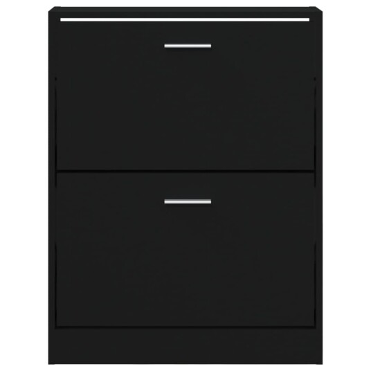 vidaXL Skoskap svart 59x17x81 cm konstruert tre