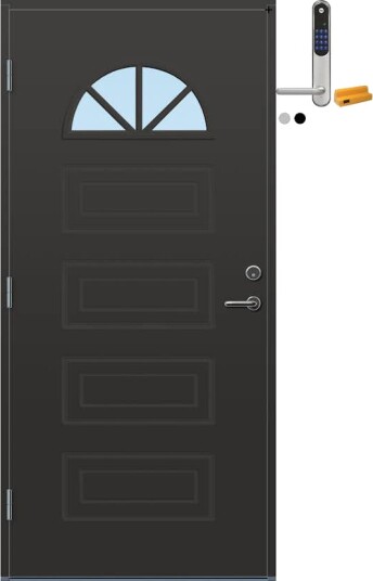 Ytterdør Bygg1 Fevik med Yale Doorman Classic Home