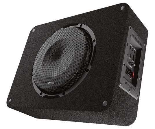 Hertz CBA 250 Cento aktiv subwoofer 10" i kasse, 250W RMS Hertz CBA 250 Cento aktiv subwoofer 10" i kasse, 250W RMS