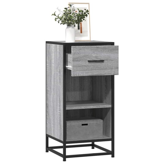 Skjenk grå sonoma 35,5x35x76 cm konstruert tre og metall 8721102840166