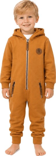 Bruse bomull jumpsuit Gran Bone Brown gulbrun (122/7 år)