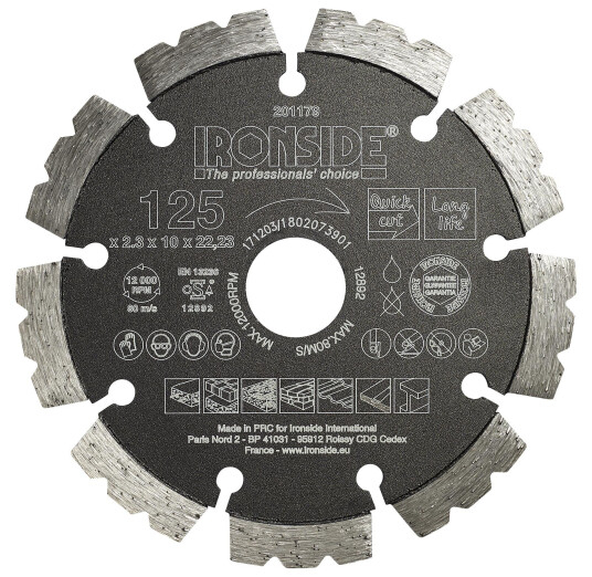 Ironside 201179 Kappeskive universell 125 x 22,23 x 2,3 mm Maskintilbehør & forbruk