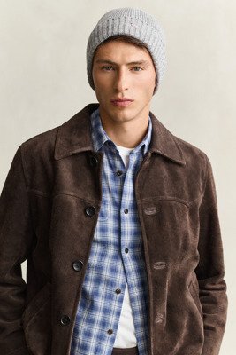 Gant Unisex Ullbeanie med Bomullsfôr - Grå Melange