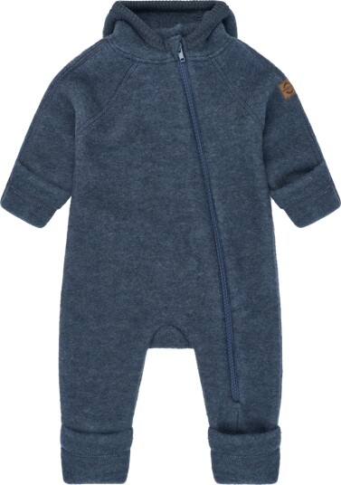 Mikk-Line Ulldress Merinoull Med Ører, Blue Melange, 68