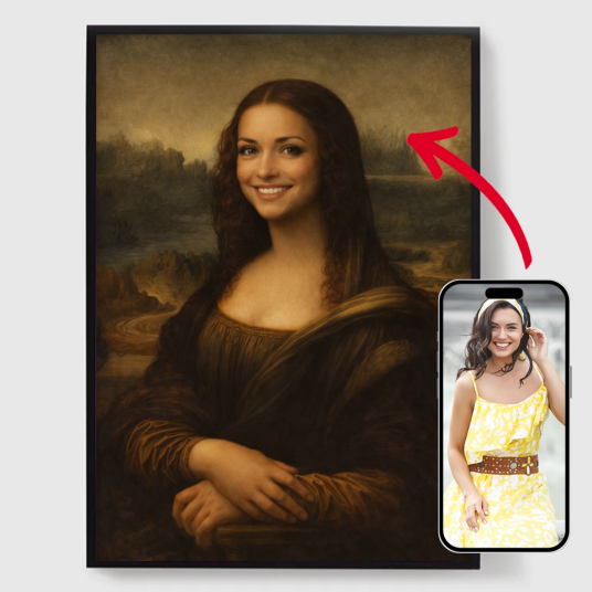 Namly Design Personalisert Plakat Mona Lisa Portrett AI Plakat POSTERDXEHAI