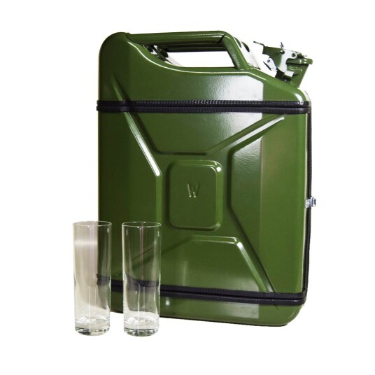 Mikamax Jerrycan Mix Drink Bar med 2 Long Drink Glasses - Vintage Gadgets Mikamax Jerrycan Mix Drink Bar med 2 Long Drink Glasses - Vintage Gadgets