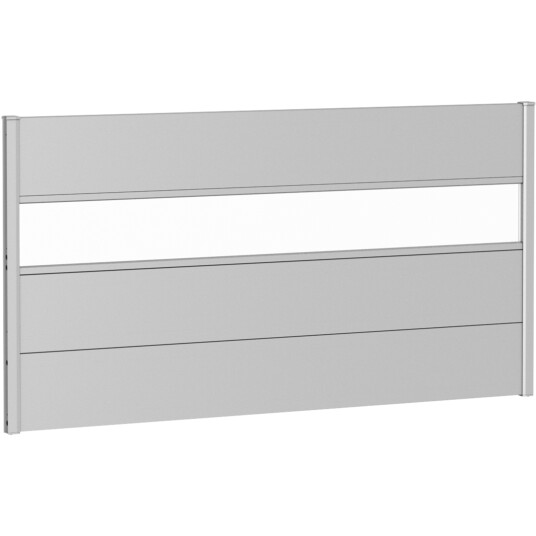 BIOHORT VEGGPANEL FOR LEVEGG AKRYLGLASS 180X90 SØLV METALLIC