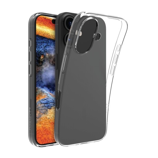 Dbramante1928 Greenland Gjennomsiktig Mobildeksel for iPhone 16 Rosa i Resirkulert Plastikk